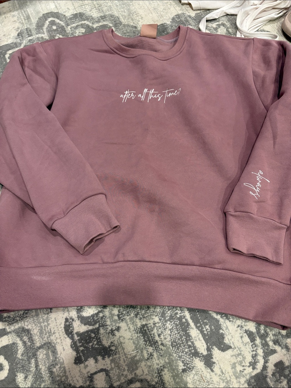 Crewneck Sweatshirt in Dusty Mauve - Women's Crew